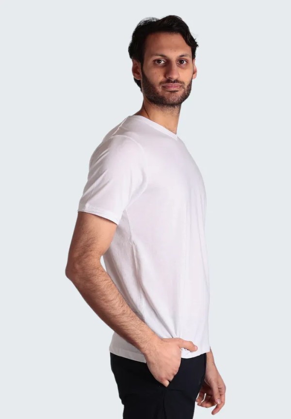 Basic V-Neck T-shirt - White