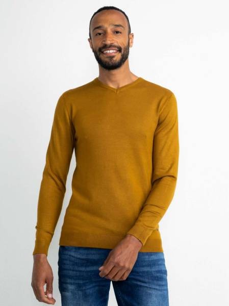 Fine-knit Pullover - Mustard