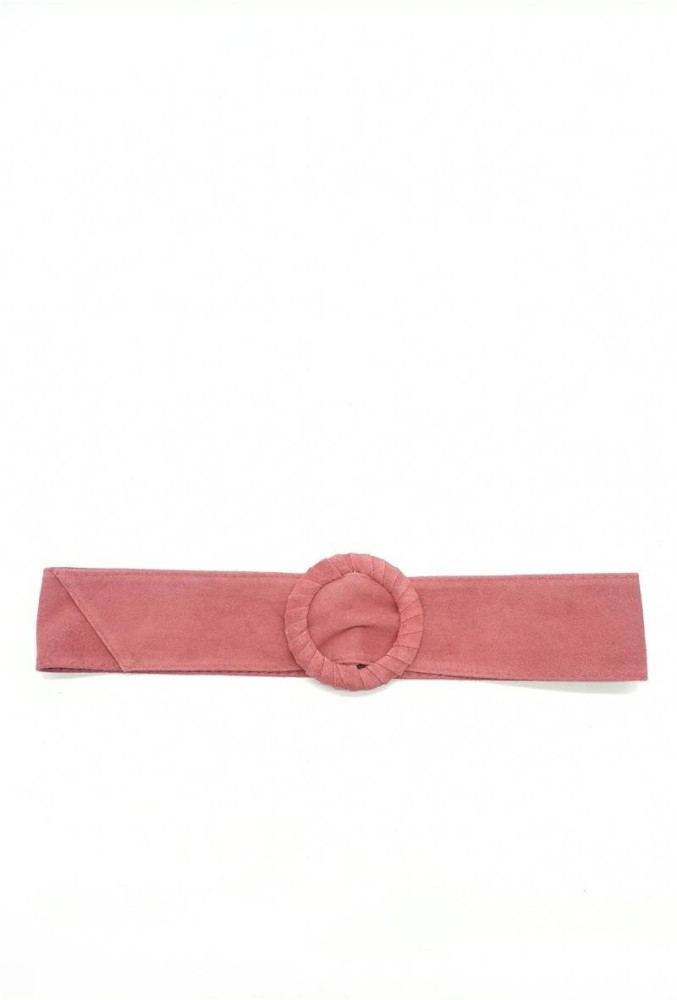 Suede Leather Belt - Lilac