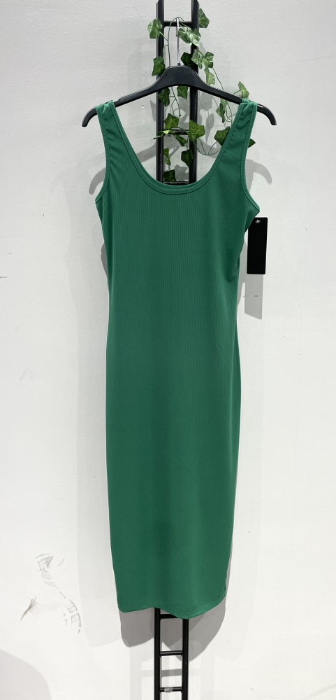 Midi Ribbed Dress - Green