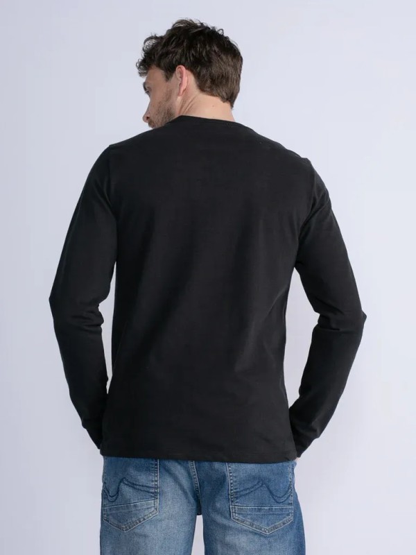 Petrol Solid-colored T-shirt Grafton - Black