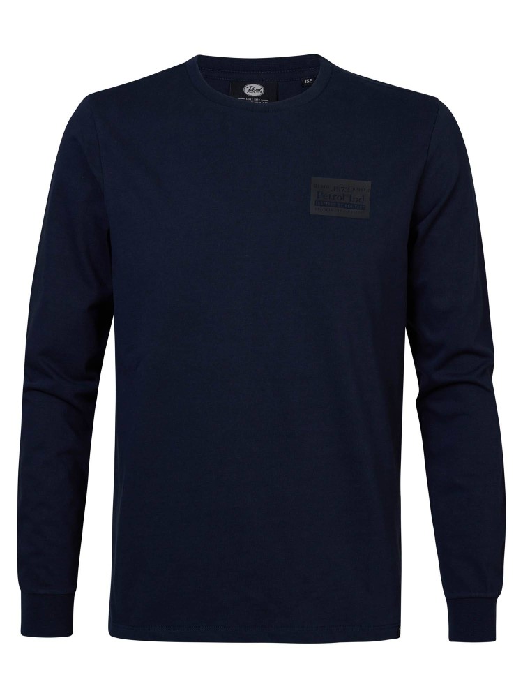 Petrol Solid-colored T-shirt Grafton - Blue