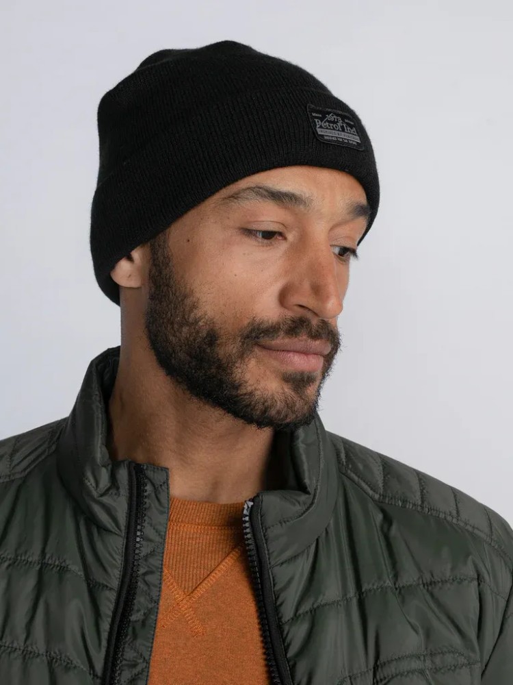 Petrol Fine-Knit Hat Jerseyville - Black