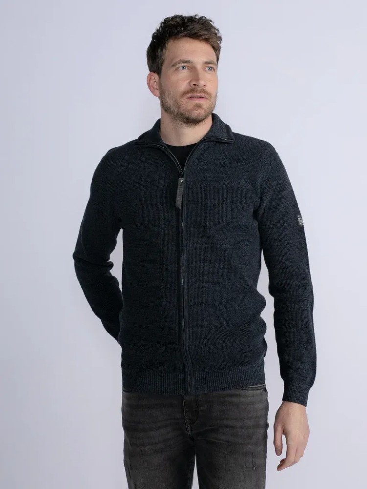 Petrol Fine-Knit Cardigan Maywood - Blue