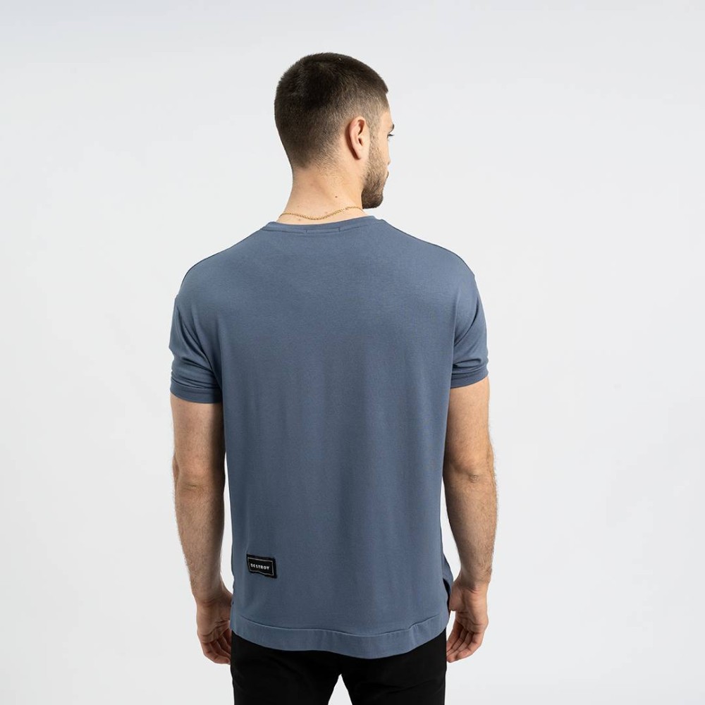 Destroy Viscose T-shirt Ludo - Petrol