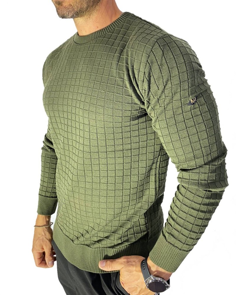 Martini Crew Neck Knitting - Khaki