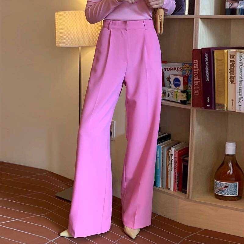 Wide Leg Trousers - Fuchsia