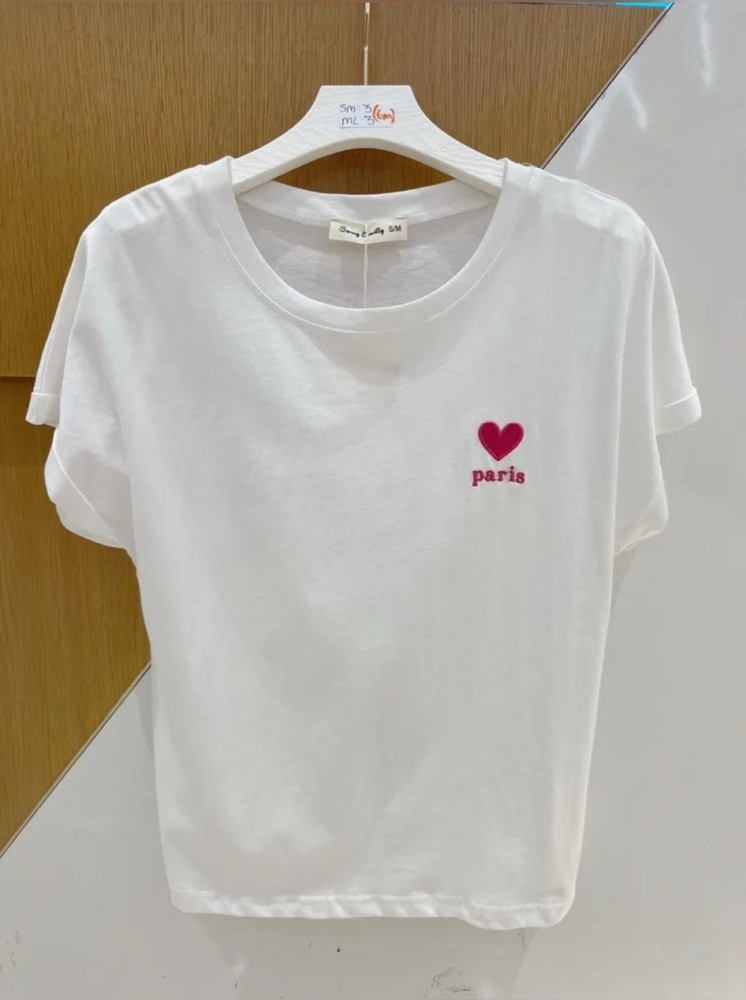 Heart Paris T-shirt - Fuchsia