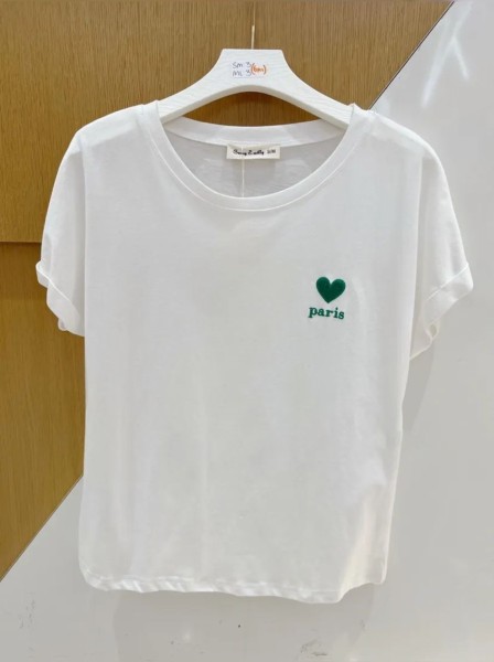 Heart Paris T-shirt - Green