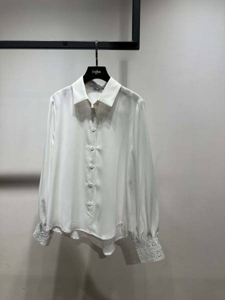 Lace Detail Shirt - White