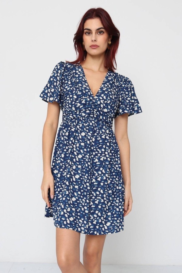 Printed Dress - Blue