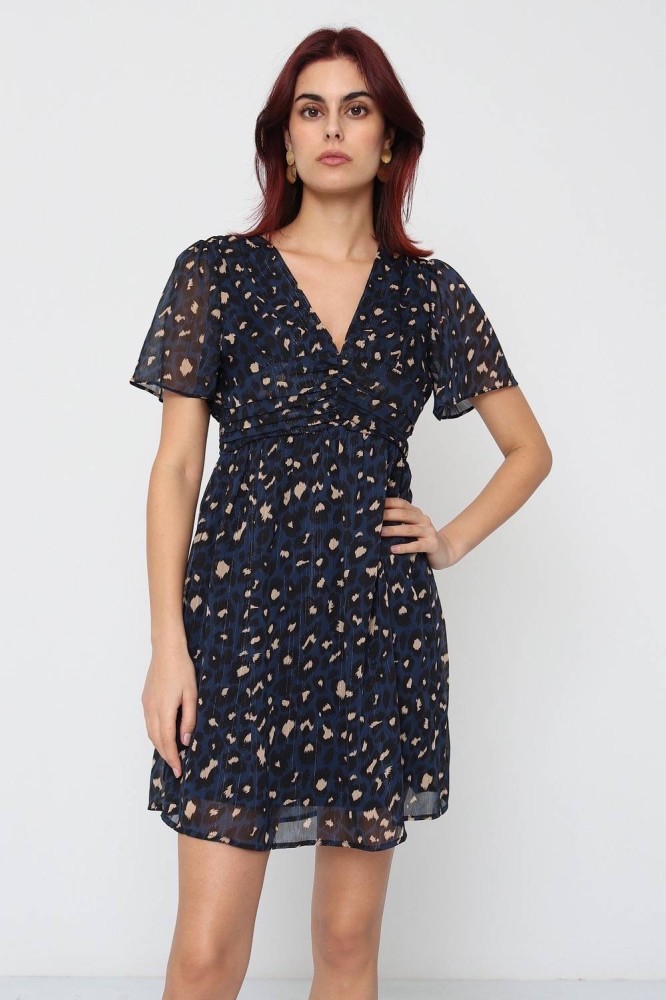 Printed Dress - Blue