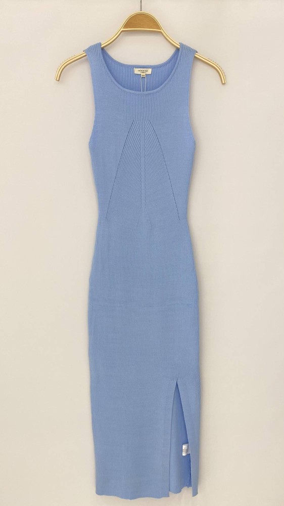 Ribbed Dress - Sky Blue