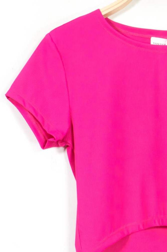 Cropped T-shirt - Fuchsia