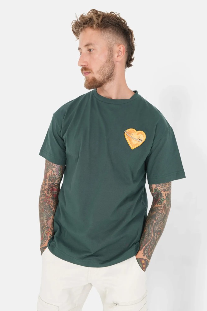 Sixth June Embroidered Heart Logo T-shirt - Green