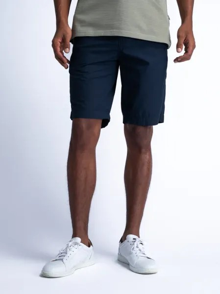 Petrol Chino Shorts with Belt Tropicana - Blue