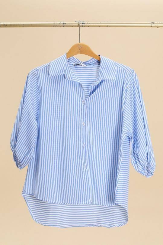 Striped Shirt - Sky Blue