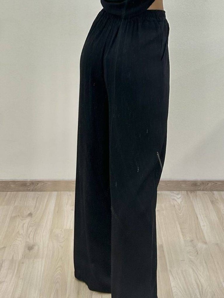 Linen Trousers - Black