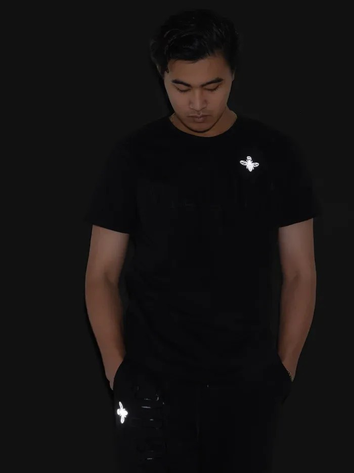 MagicBee Reflective Logo Tee - Black