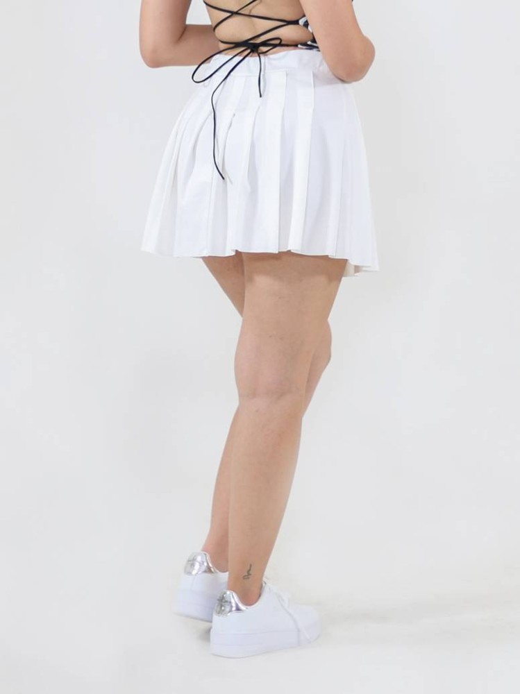 Mid Town Tennis Skirt - White