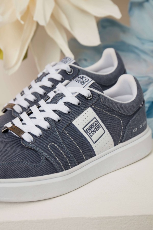 Enrico Coveri Sneakers TETH TWILL - Blue