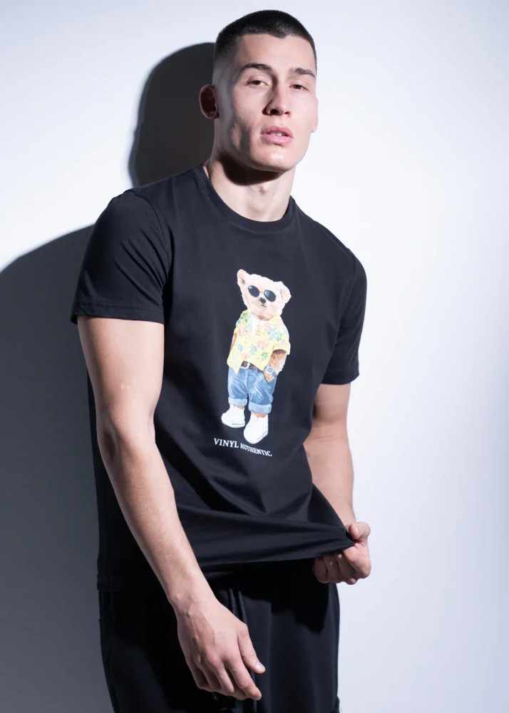 Vinyl Cool Teddy T-shirt - Black