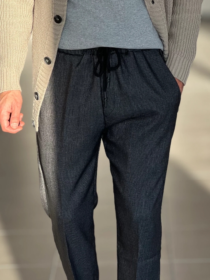 Mini Print Detail Trousers - Check