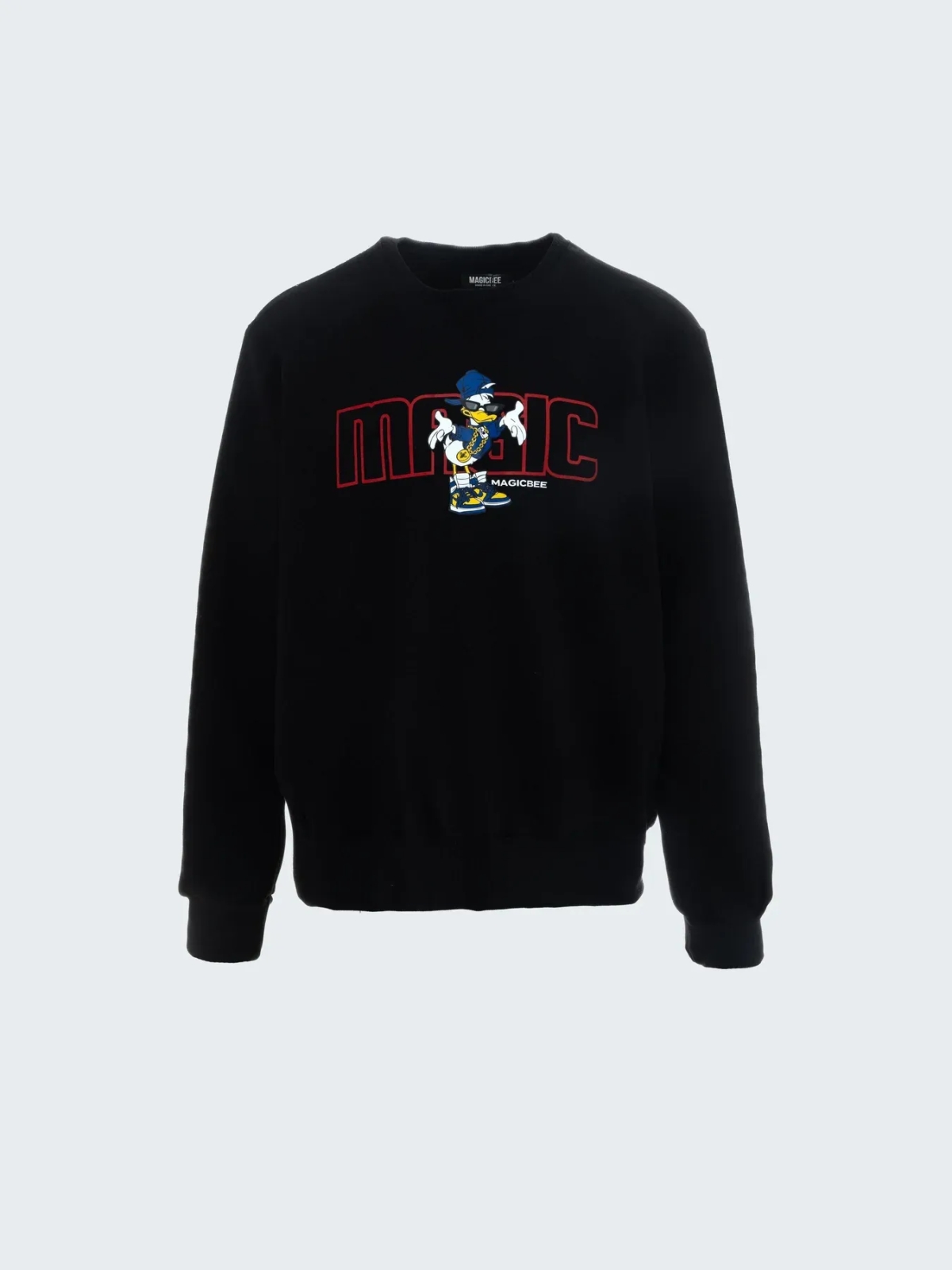 MagicBee Duck Long Sweatshirt - Black