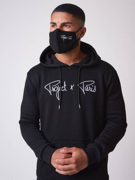 Project X Paris Embroidery Face Mask - Black