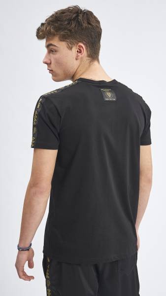 Martini T-shirt with Golden Tape - Black