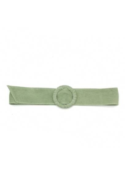 Suede Leather Belt - Green