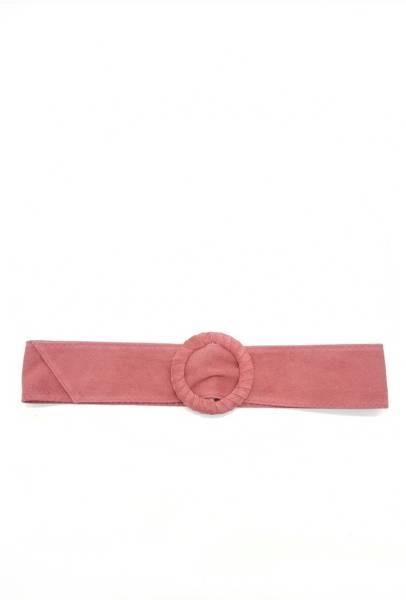 Suede Leather Belt - Lilac