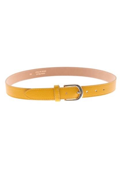 Leather Belt - Yellow