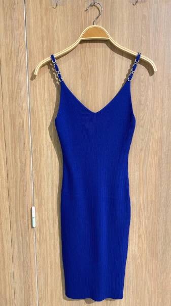 Ribbed Dress - Royal Blue