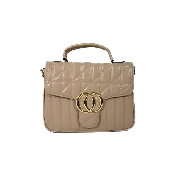 Quilted Square Bag - Beige