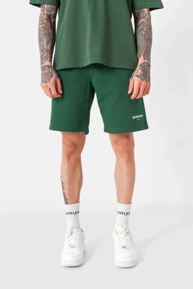 Sixth June Soft Embroidered Logo Shorts - Green