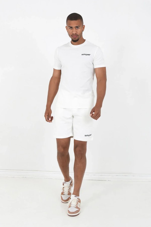Sixth June Soft Embroidered Logo Shorts - White