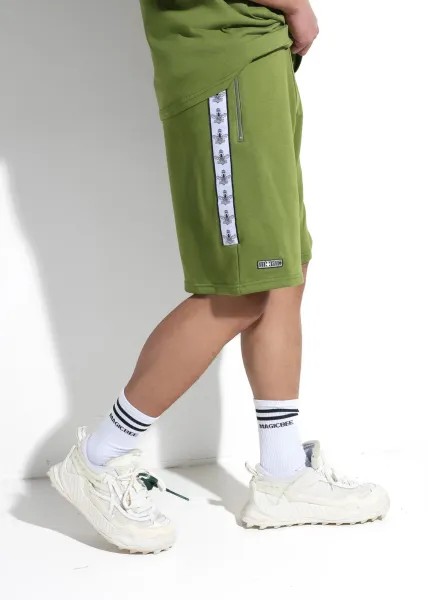 MagicBee Tape Logo Shorts - Green
