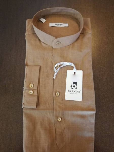 Linen 1/4 Button Shirt - Camel