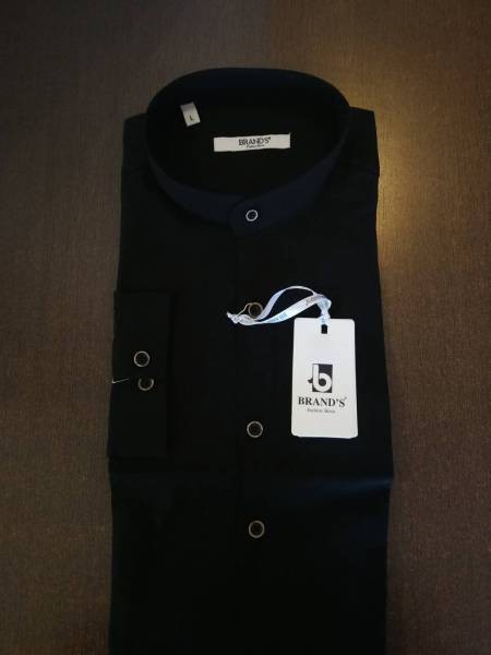Linen 1/4 Button Shirt - Black