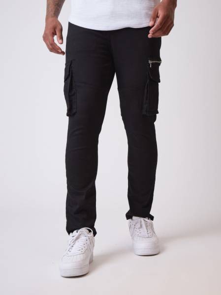 Project X Paris Cargo style Pants with patch pockets - Black