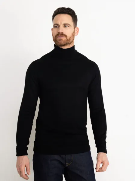 Petrol Essential Turtle Neck - Black