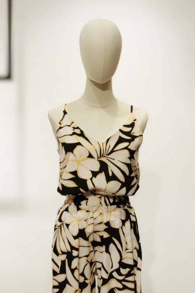 Printed Tank Top - Beige
