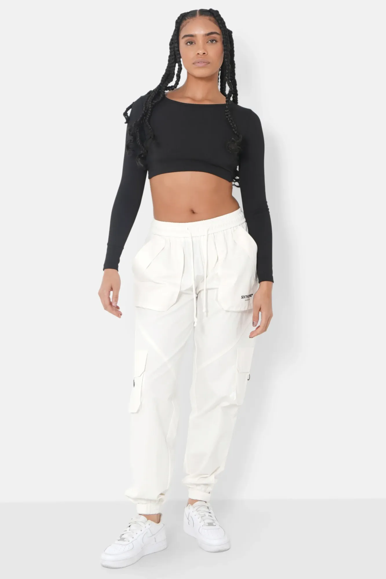 Sixth June Back Opening Long Sleeves Top - Black
