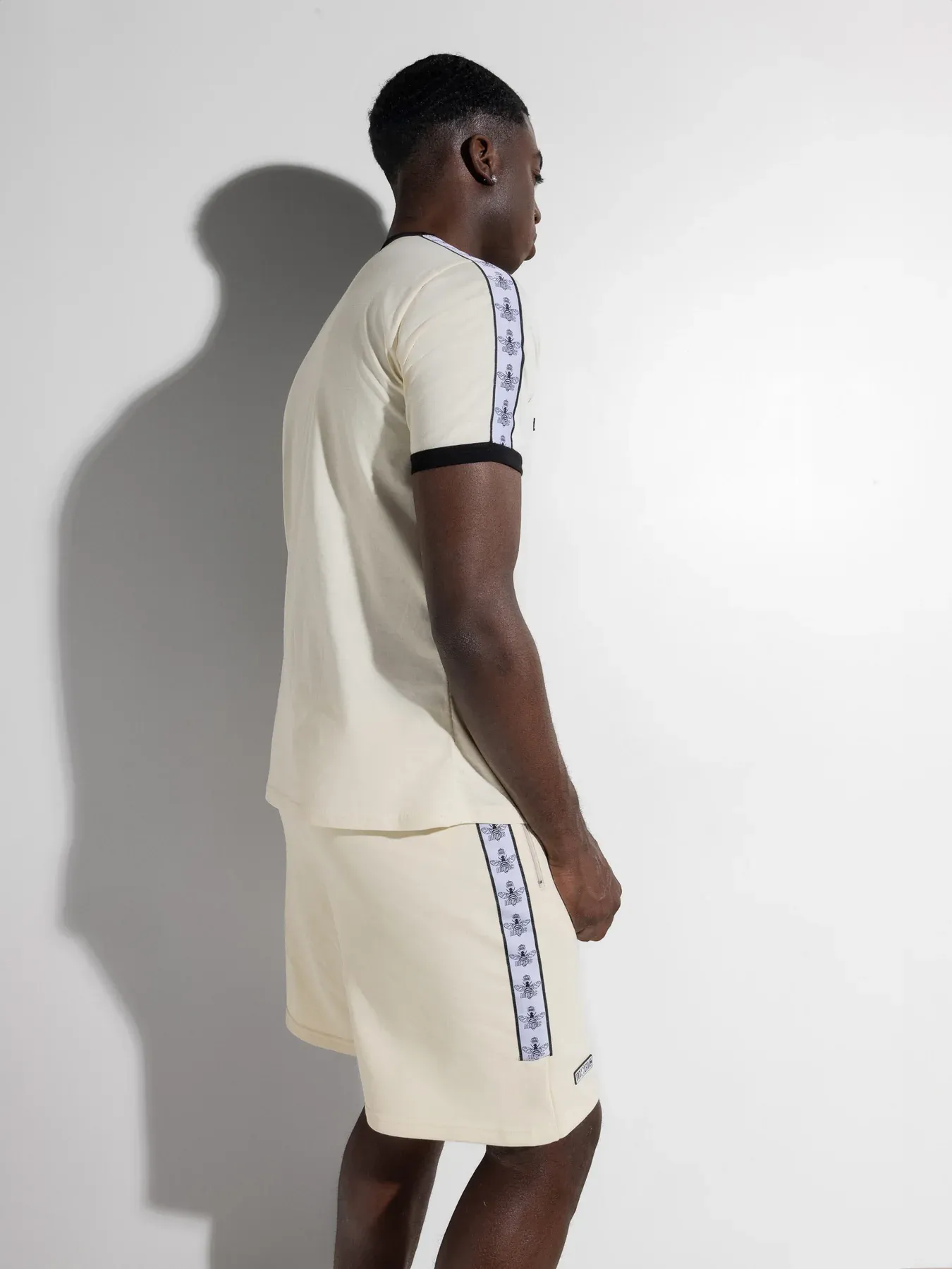 MagicBee Tape Logo Tee - Beige