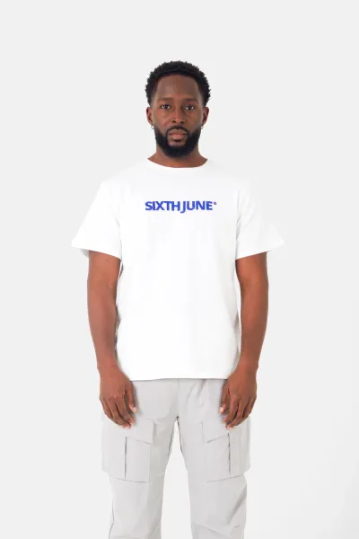 Sixth June Two-tone Embroidery T-shirt - White