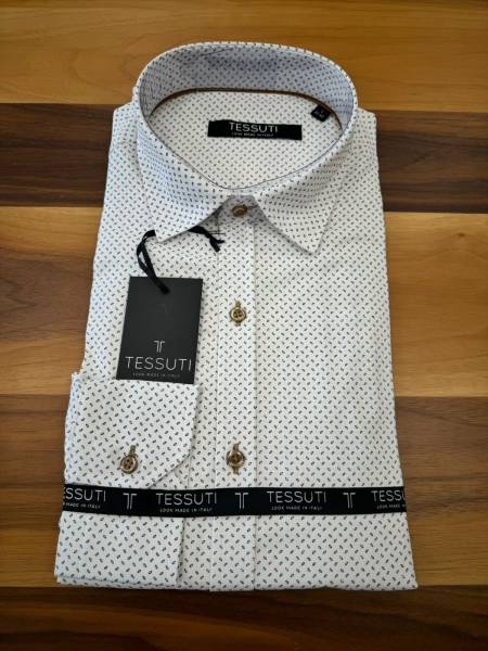 Mini Print Detail Shirt - White