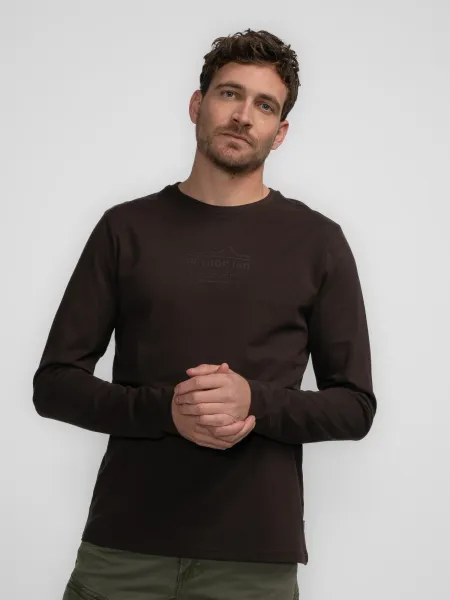Petrol Logo Long-sleeved T-shirt Anderson - Brown