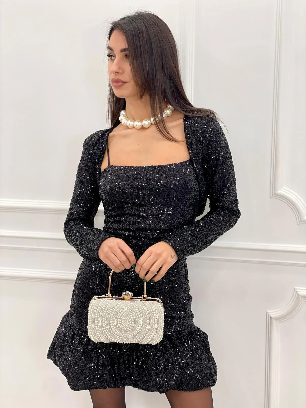Sequin Bolero - Black