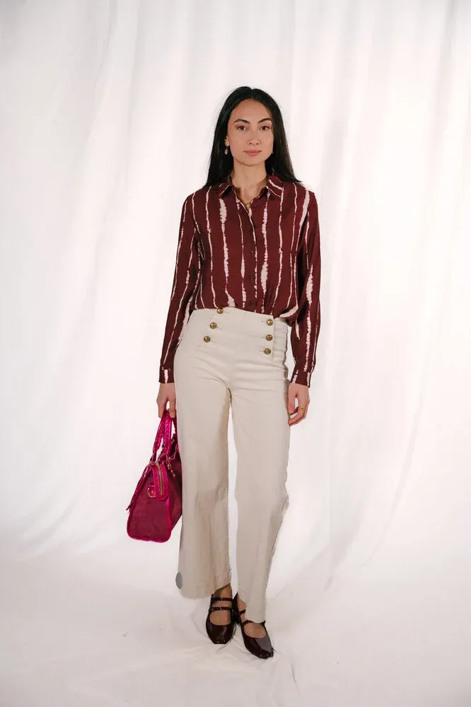 Printed Shirt - Bordeaux